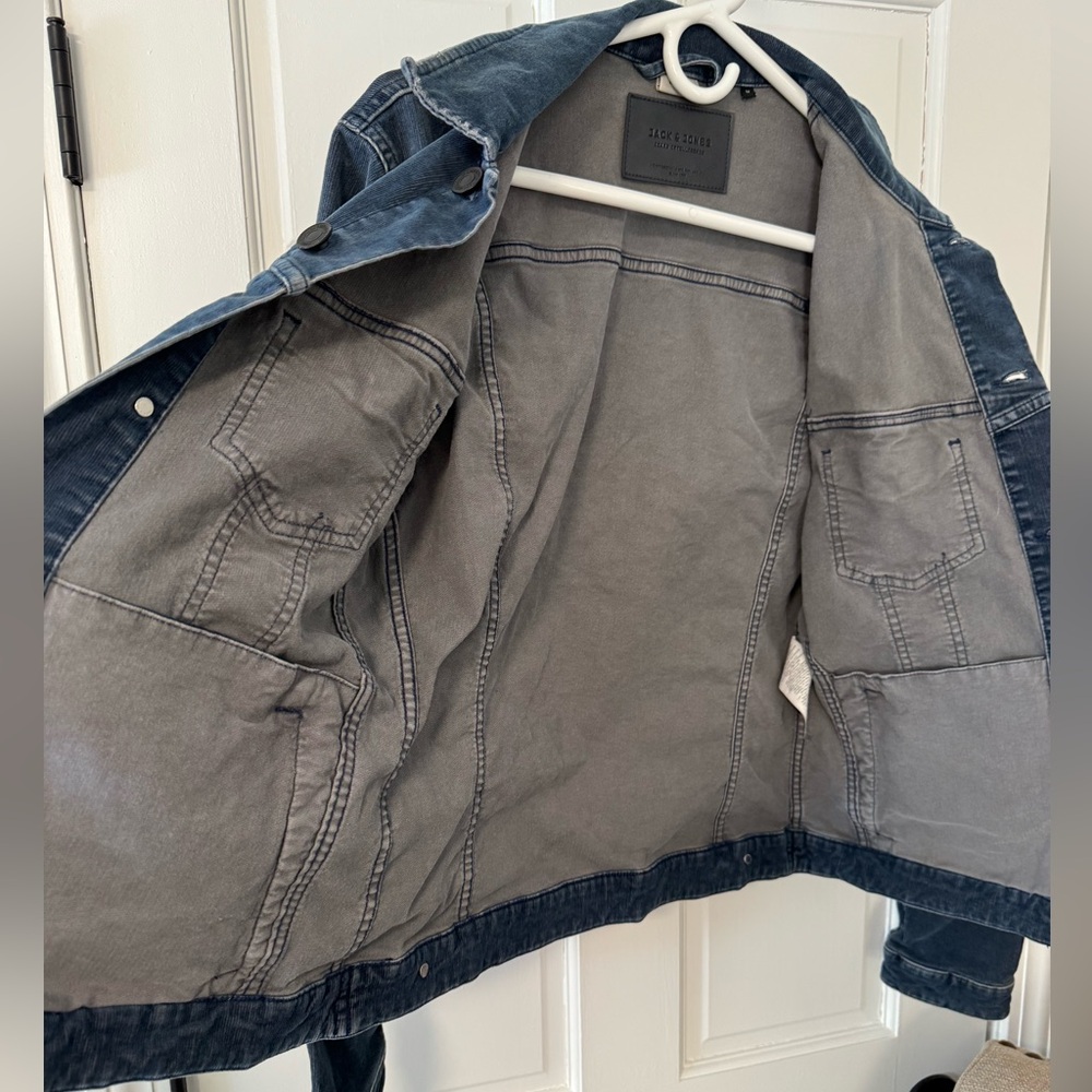 Jack & Jones Blue Corduroy Jacket - Picture 4 of 5